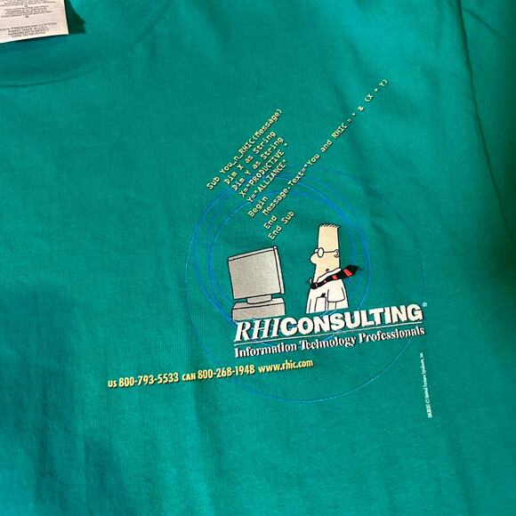 90s hanes dilbert comic tee - Picture 4 of 5